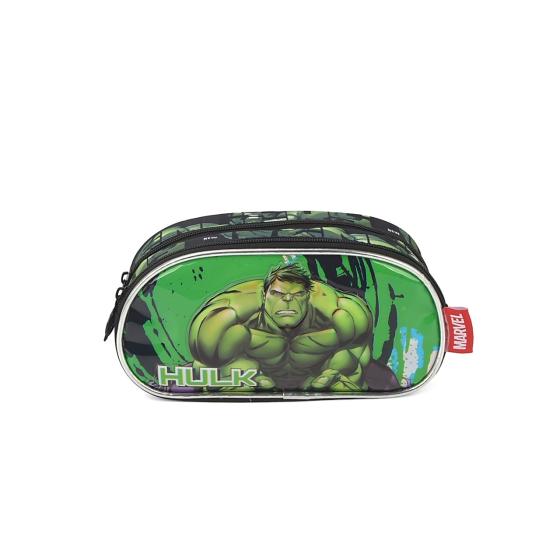 Estojo Escolar Duplo Hulk 3D Luxcel