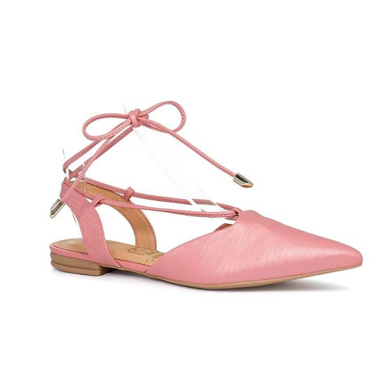Sapatilha Amarração Rosa Feminina Santinelli