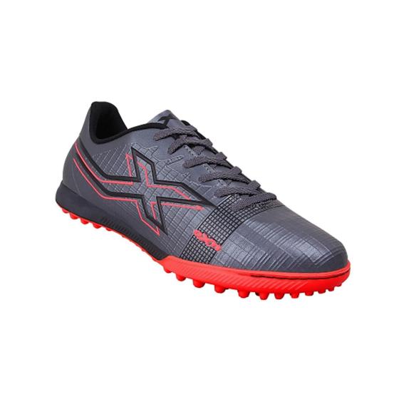 Chuteira Futebol Masculina Society Velox 4 Grafite/Preto/Coral Oxn