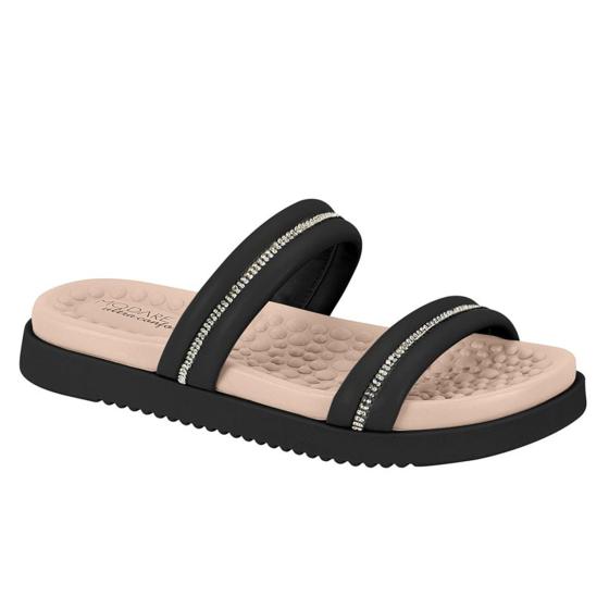 Tamanco Feminino Casual Ultraconforto Strass Preto Modare