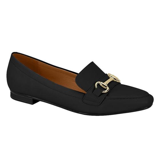 Sapato Feminino Casual Fivela Preto Vizzano