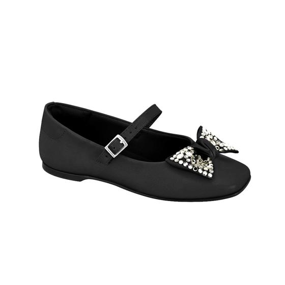 Sapatilha Infatil Laço Strass Molekinha 022990