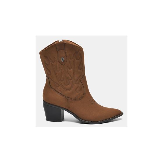 Bota Western Feminina Salto Bloco Via Marte 022533