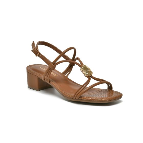 Sandália Salto Baixo Tiras Finas Via Marte 022095