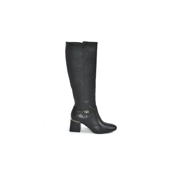 Bota Feminina Cano Longo Couro Via Marte 021093