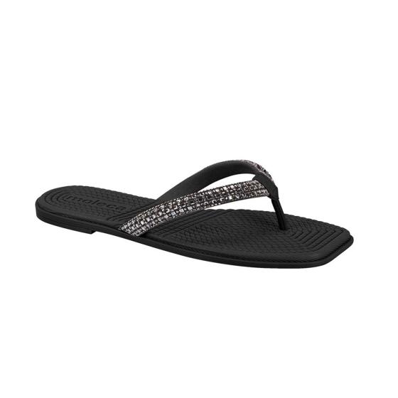 Chinelo Rasteiro Strass Moleca 022983