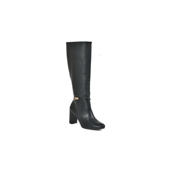 Bota Feminina Couro Cano Longo Salto Via Marte 021174