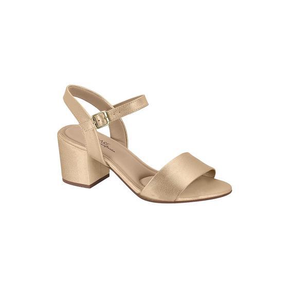 Sandália Feminina Metalizada Salto Bloco Modare 020403
