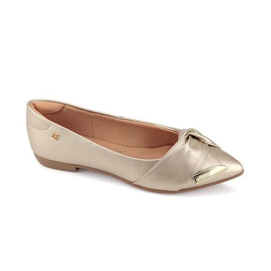 Sapatilha Feminina Metalizada Nó Santinelli 020284