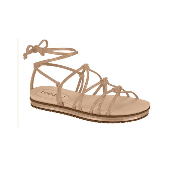 Sandália Papete Amarração Nude Beira Rio 021163