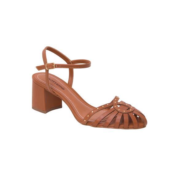 Sandália Feminina Couro Salto Bloco Bottero 020273