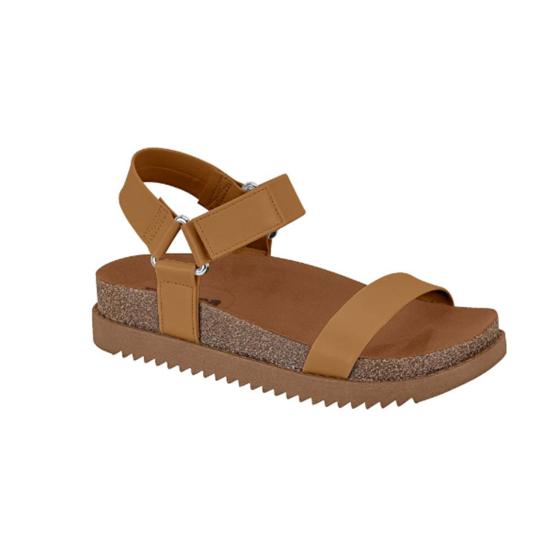 Sandália Papete Camel Moleca 021131