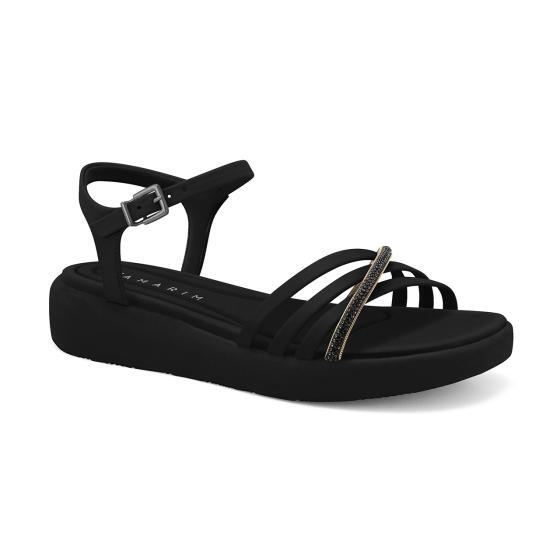 Sandália Feminina Tiras Finas Strass Ramarim 019686