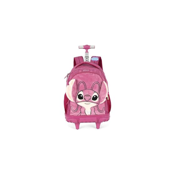 Mochila Rodinhas Stitch Pelúcia e Orelhas 3D Up4you 021972