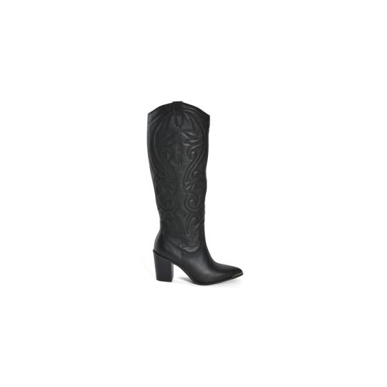 Bota Cano Longo Western Bordada Via Marte 022525