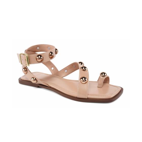 Sandalia Rasteira Dedo Aplique Metal La Femme 022232