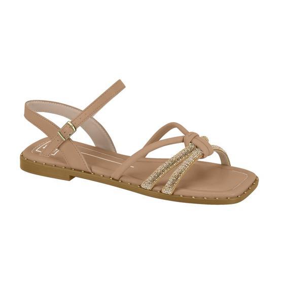 Sandália Rasteira Feminina Strass Moleca 021287