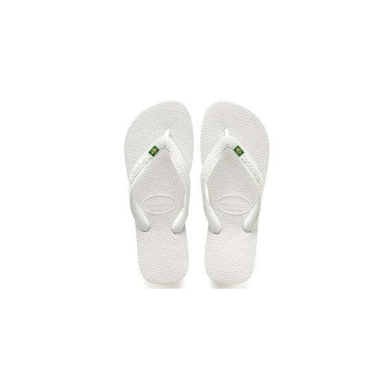 Chinelo Bandeira do Brasil Branco Havaianas