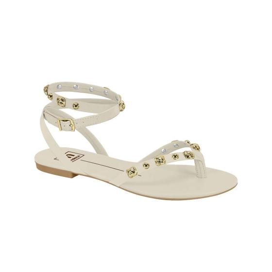 Rasteirinha Feminina Apilque Metalizado Moleca 022047