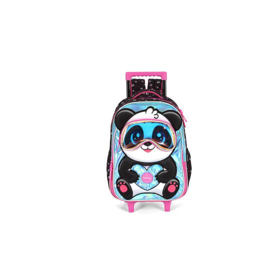Mochila Rodinha Panda Ocúlos Holográfico Up4you 022462